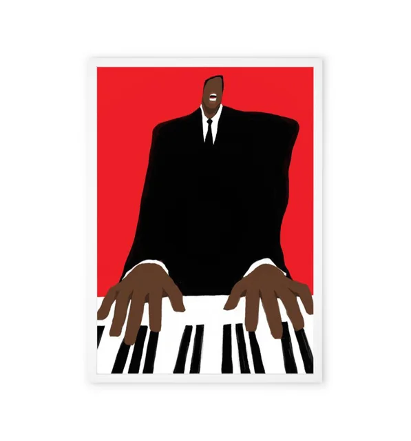 Piano and music-themed wall art
