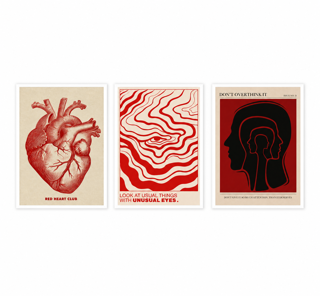 Three-piece conceptual art print (Pinterest style)