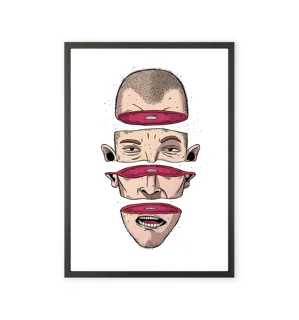 Surreal face wall art