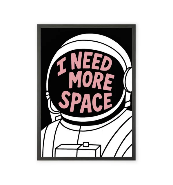 Cartoon astronaut design wall art