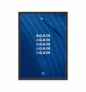 'Again' Motivational Sign – Minimalist Design