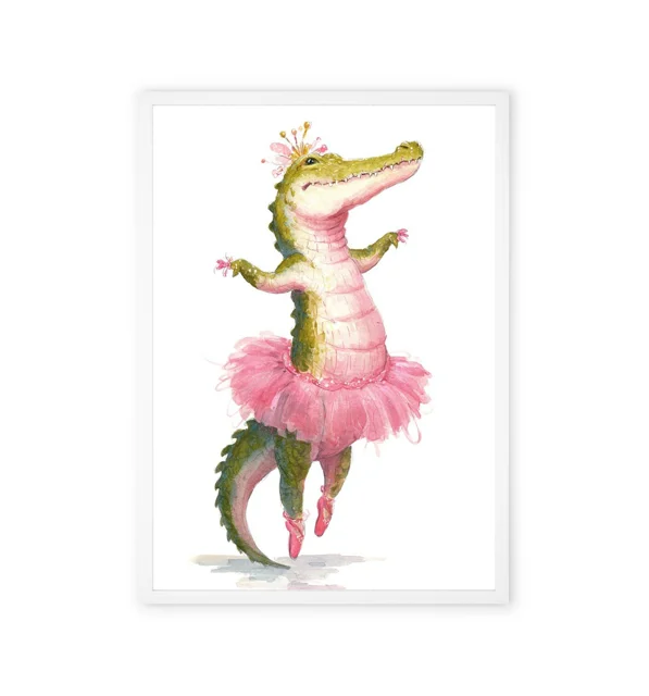Ballerina crocodile decorative painting