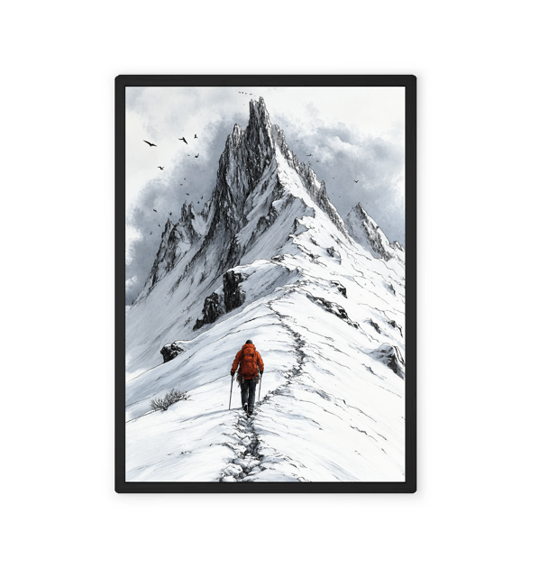 Mountaineering-themed wall art