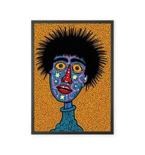 Pop-art style portrait artwork
