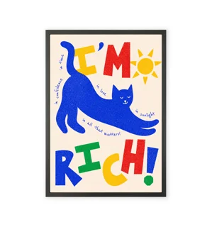 Pinterest-style Pop Art fantasy cat print