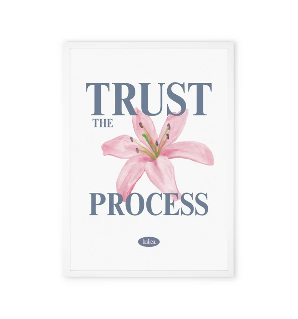 Motivational wall art with a Lily design