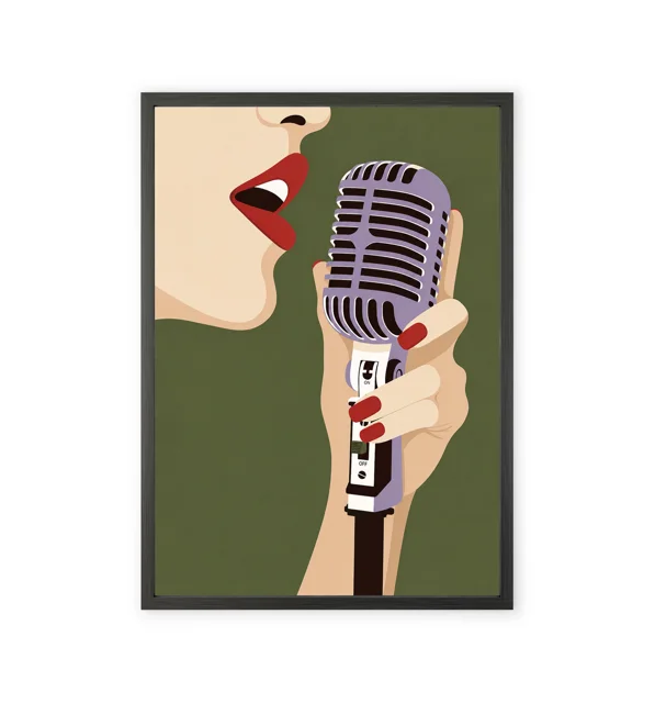 Decorative painting with music and singing design