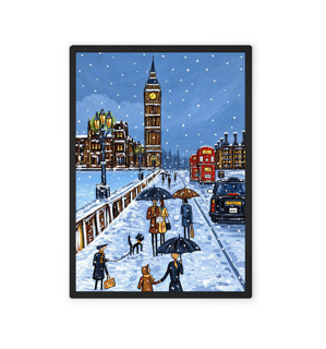 Wall Art Featuring a Snowy London Scene