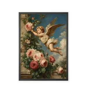 Decorative wall art with angel design