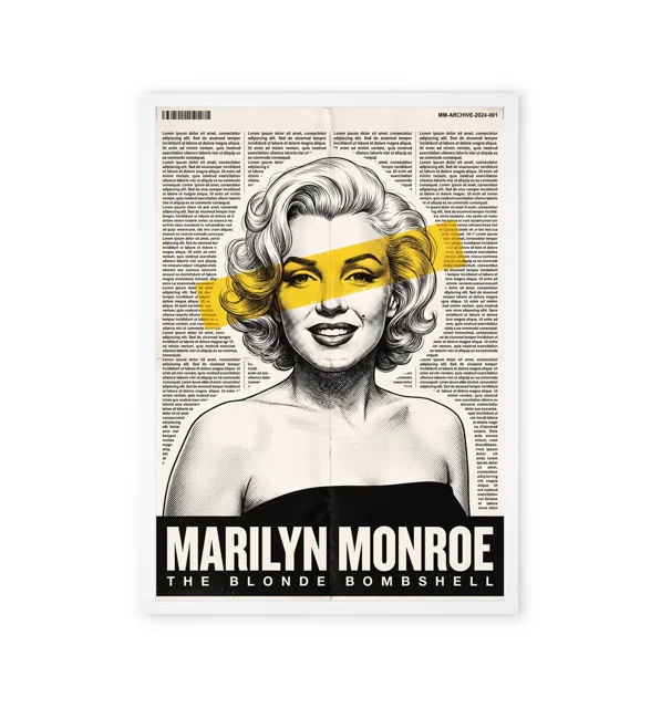 Classic-style Marilyn Monroe wall art