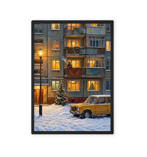 Nostalgic Winter-Themed Wall Art Design