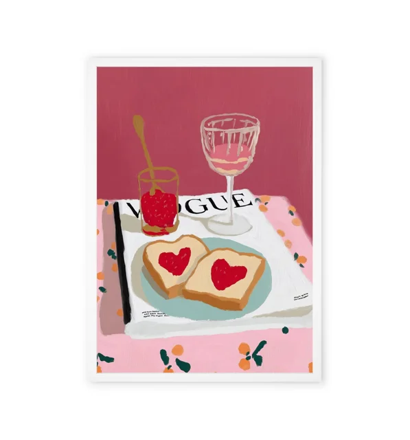 Kitchen wall art with a breakfast theme