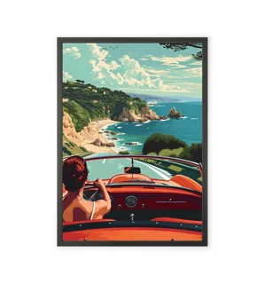 Coastal road wall art