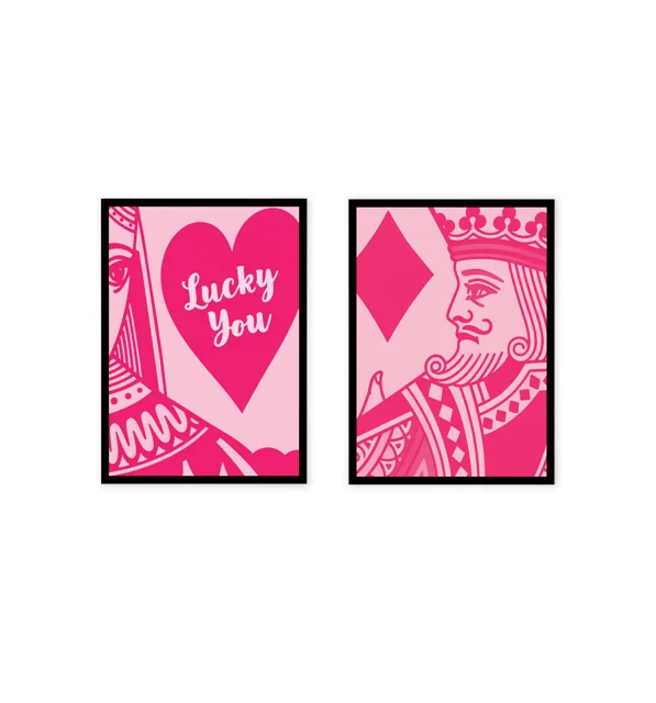 Two-piece playing card art print (Pinterest style)