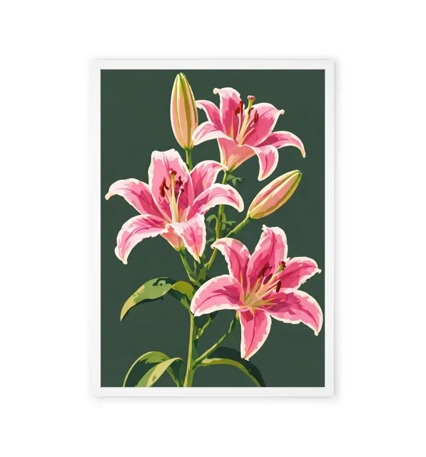 Pink Lily art wall