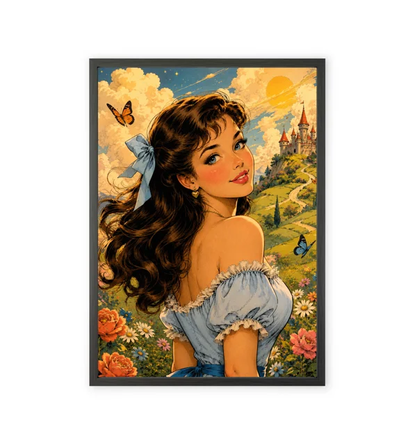 Fantasy-style girl art print
