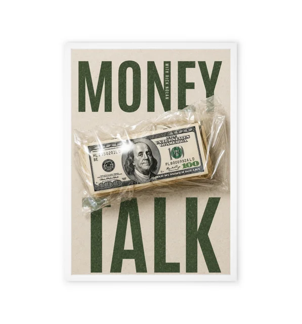 Modern "Money Talks" Design Wall Art