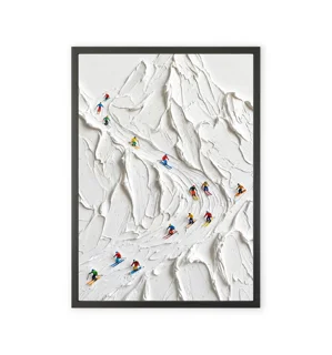Ski resort art decorative painting