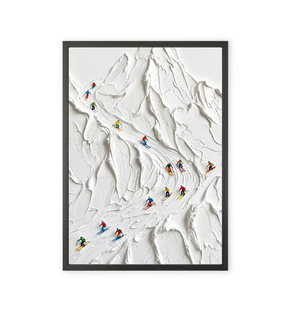 Ski resort art decorative painting