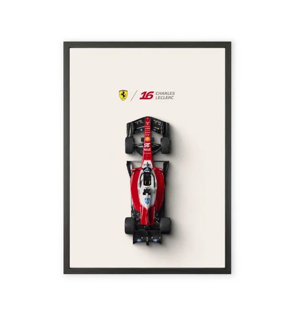 Ferrari Charles Leclerc 16 Formula 1 Car Wall Art