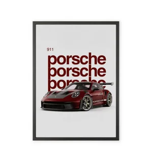 Red Porsche 911 Wall Art