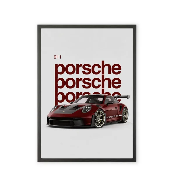Red Porsche 911 Wall Art
