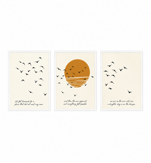 Three-piece "Sunrise" artwork