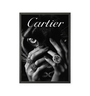 Black Cat Cartier Wall Art
