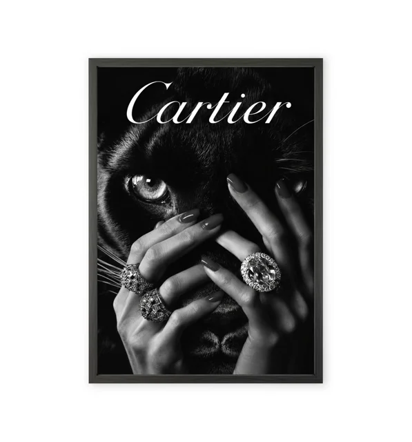 Black Cat Cartier Wall Art