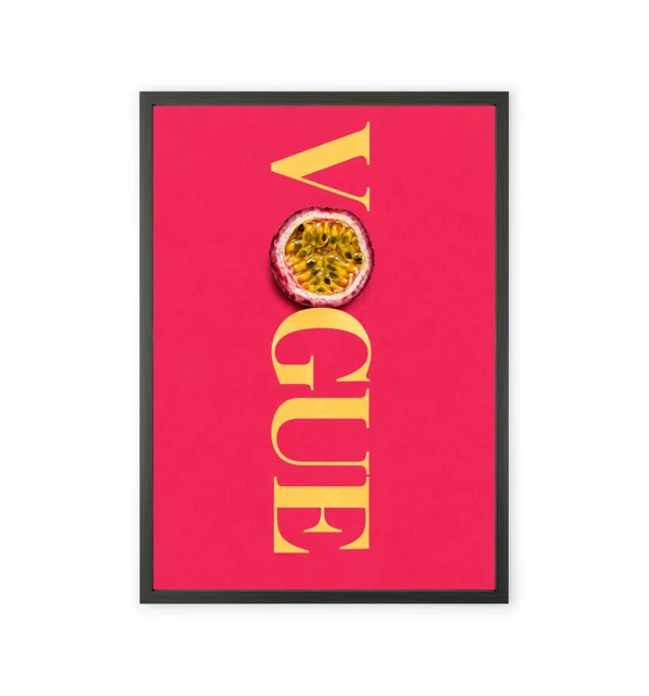 Passion Fruit Typography Wall Art