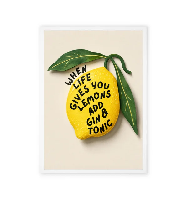 Pinterest-style Lemon Kitchen wall art