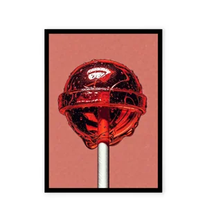 Modern Red Candy Design Wall Art