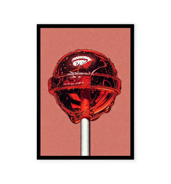 Modern Red Candy Design Wall Art