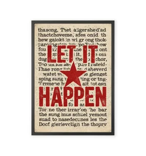 تابلو انگیزشی تایپوگرافی LET IT HAPPEN