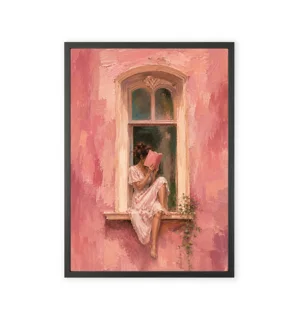 Girl Reading Book Wall Art