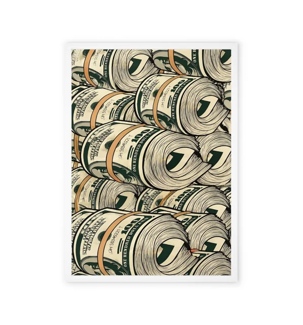 Dollar Money Stack Wall Art