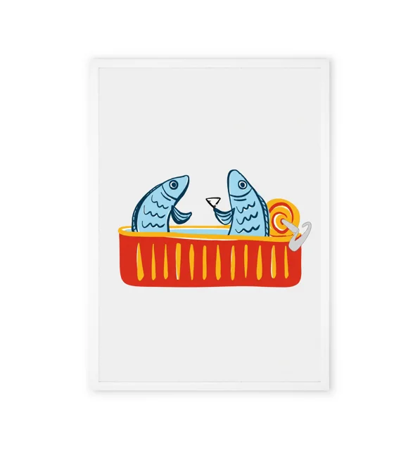 Whimsical sardine wall art (Pinterest style)
