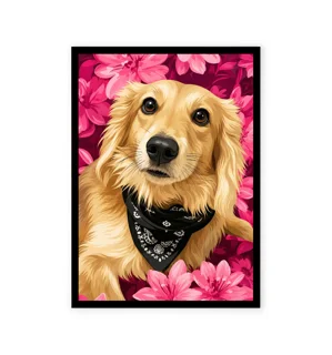 Golden Retriever design wall art