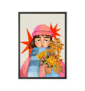 "Winter Girl" Painting