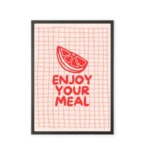 Kitchen wall art featuring a croissant design