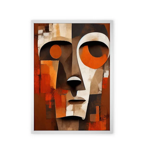 Abstract face art print