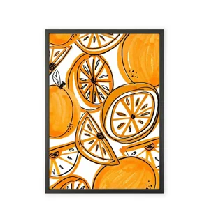 Orange design kitchen board