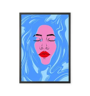 رPainting of a woman's face