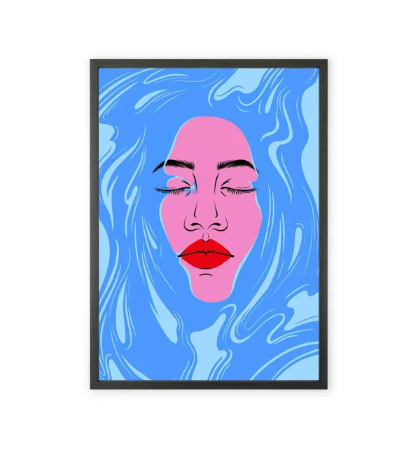 رPainting of a woman's face