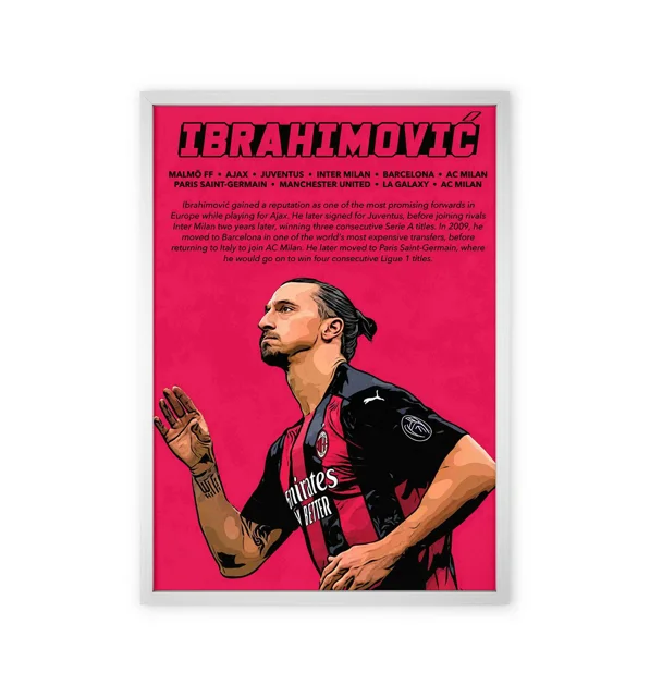 Decorative art print featuring Zlatan Ibrahimović
