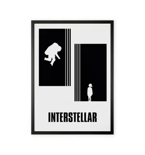 Minimal Interstellar Movie Poster