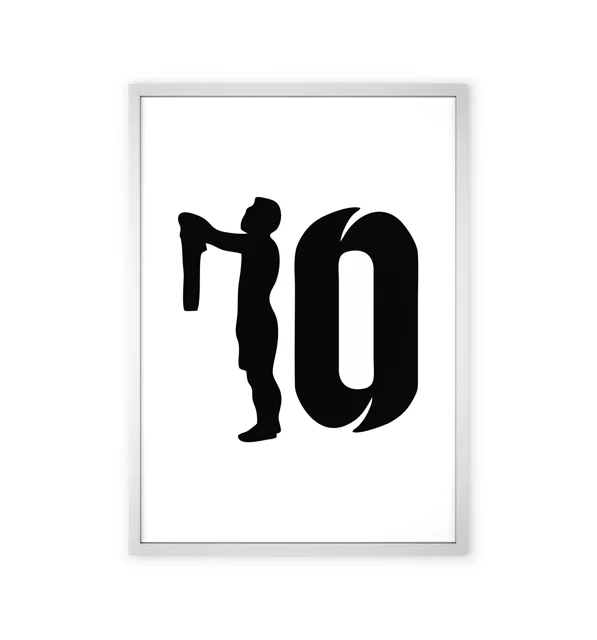 Lionel Messi No. 10 Minimalist Wall Art