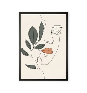 Minimalist Line Art Face Wall Art