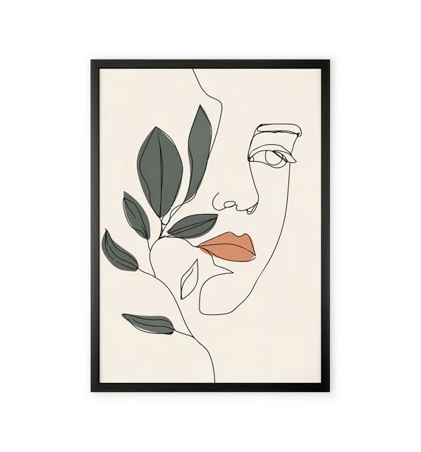 Minimalist Line Art Face Wall Art